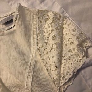 Cream lace blouse from H&M